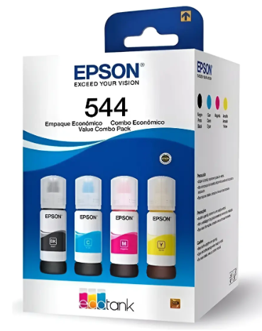 kIT Tinta Epson L3250 L3210 T544 4 cores