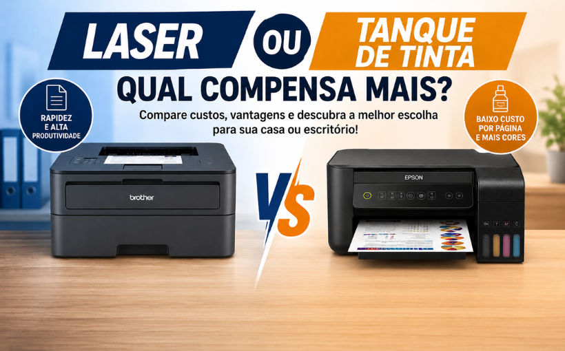 Laser ou Tanque de Tinta, Qual Compensa Mais?